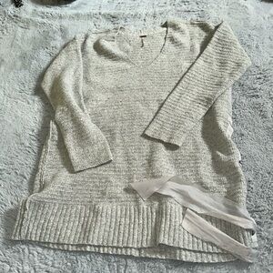 Free People oversized sweater in grey size Medium